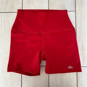 ALO Yoga Women's Bold Red Bike Shorts